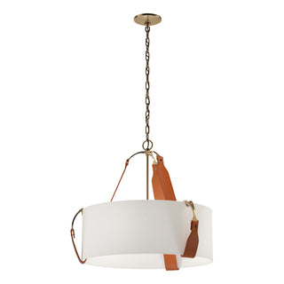 Hubbardton Forge - 104070-SKT-27-LC-SE2208 - Saratoga Small Pendant - Saratoga - Antique Brass
