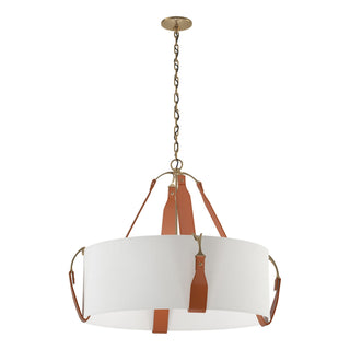 Hubbardton Forge - 104072-SKT-27-LC-SF2812 - Saratoga Large Pendant - Saratoga - Antique Brass