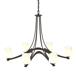 Hubbardton Forge - 104106-SKT-14-GG0236 - Oval Ribbon 6 Arm Chandelier - Ribbon - Oil Rubbed Bronze