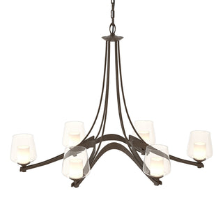 Hubbardton Forge - 104116-SKT-05-ZU0291 - Oval Ribbon 6 Arm Chandelier - Ribbon - Bronze
