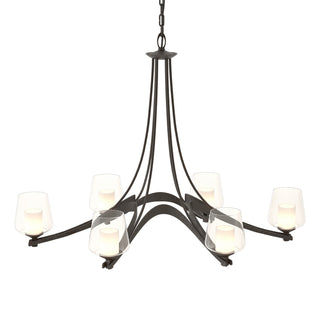 Hubbardton Forge - 104116-SKT-14-ZU0291 - Oval Ribbon 6 Arm Chandelier - Ribbon - Oil Rubbed Bronze