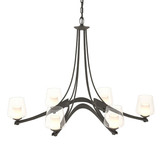 Hubbardton Forge - 104116-SKT-20-ZU0291 - Oval Ribbon 6 Arm Chandelier - Ribbon - Natural Iron