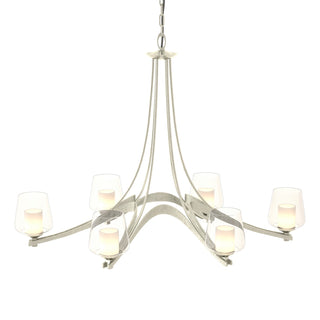 Hubbardton Forge - 104116-SKT-85-ZU0291 - Oval Ribbon 6 Arm Chandelier - Ribbon - Sterling