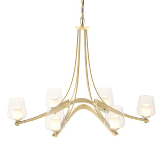 Hubbardton Forge - 104116-SKT-86-ZU0291 - Oval Ribbon 6 Arm Chandelier - Ribbon - Modern Brass
