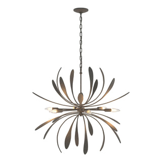 Hubbardton Forge - 104350-SKT-20 - Dahlia Chandelier - Dahlia - Natural Iron