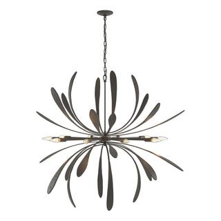 Hubbardton Forge - 104355-SKT-07 - Dahlia Large Chandelier - Dahlia - Dark Smoke