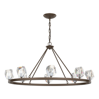 Hubbardton Forge - 105021-SKT-05-CR - Gatsby 8-Light Chandelier - Gatsby - Bronze