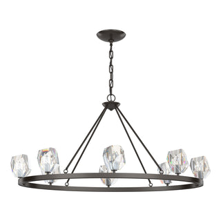 Hubbardton Forge - 105021-SKT-14-CR - Gatsby 8-Light Chandelier - Gatsby - Oil Rubbed Bronze