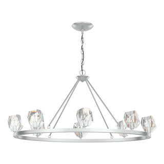 Hubbardton Forge - 105021-SKT-82-CR - Gatsby 8-Light Chandelier - Gatsby - Vintage Platinum