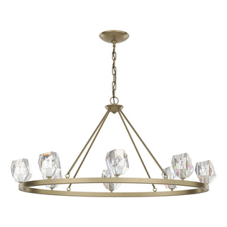 Hubbardton Forge - 105021-SKT-84-CR - Gatsby 8-Light Chandelier - Gatsby - Soft Gold