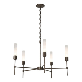 Hubbardton Forge - 105045-SKT-05-FD0611 - Vela 5 Arm Chandelier - Vela - Bronze