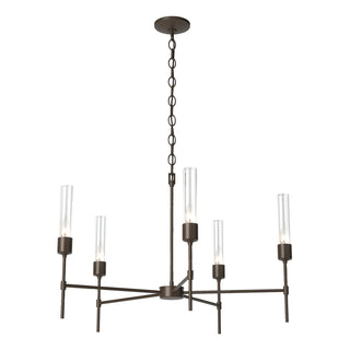 Hubbardton Forge - 105045-SKT-05-ZM0611 - Vela 5 Arm Chandelier - Vela - Bronze