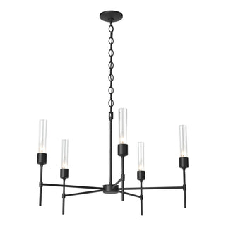 Hubbardton Forge - 105045-SKT-10-ZM0611 - Vela 5 Arm Chandelier - Vela - Black