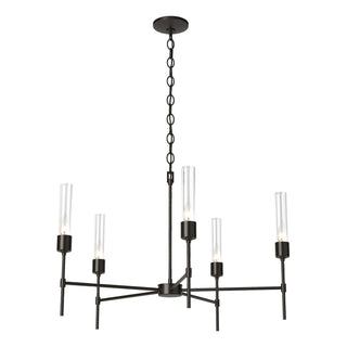Hubbardton Forge - 105045-SKT-14-ZM0611 - Vela 5 Arm Chandelier - Vela - Oil Rubbed Bronze