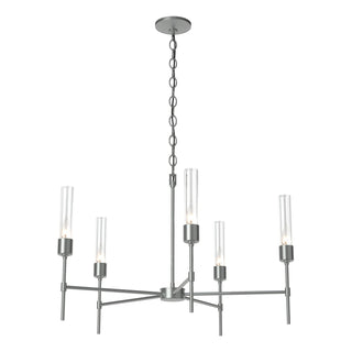 Hubbardton Forge - 105045-SKT-82-ZM0611 - Vela 5 Arm Chandelier - Vela - Vintage Platinum