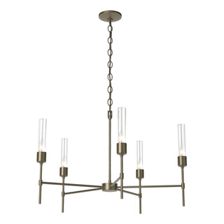 Hubbardton Forge - 105045-SKT-84-ZM0611 - Vela 5 Arm Chandelier - Vela - Soft Gold