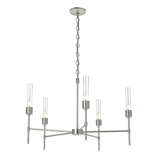 Hubbardton Forge - 105045-SKT-85-ZM0611 - Vela 5 Arm Chandelier - Vela - Sterling