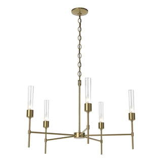 Hubbardton Forge - 105045-SKT-86-ZM0611 - Vela 5 Arm Chandelier - Vela - Modern Brass