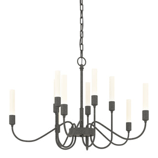 Hubbardton Forge - 106030-SKT-20 - Lisse 10 Arm Chandelier - Lisse - Natural Iron