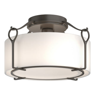 Hubbardton Forge - 121142-SKT-07-GG0218 - Bow Medium Semi-Flush - Bow - Dark Smoke