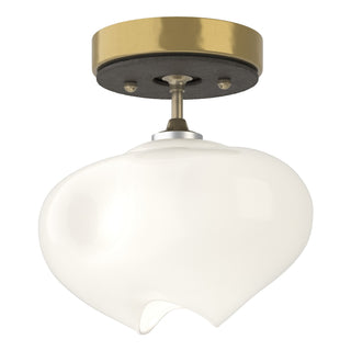Hubbardton Forge - 121372-SKT-86-07-FD0710 - Ume 1-Light Semi-Flush - Ume - Modern Brass