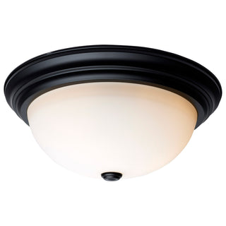 Three Light Flush Mount in Matte Black
