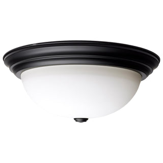 Three Light Flush Mount in Matte Black