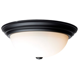 Three Light Flush Mount in Matte Black