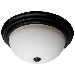 Three Light Flush Mount in Matte Black