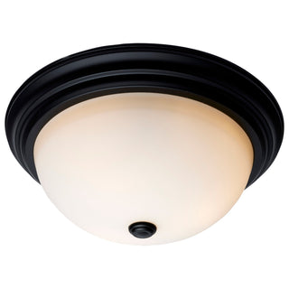 Three Light Flush Mount in Matte Black