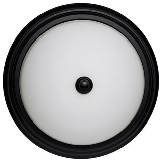 Three Light Flush Mount in Matte Black