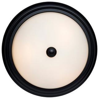 Three Light Flush Mount in Matte Black