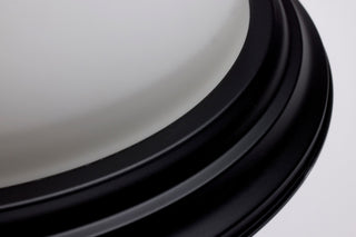 Three Light Flush Mount in Matte Black