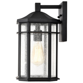 Raiden One Light Outdoor Wall Lantern in Matte Black
