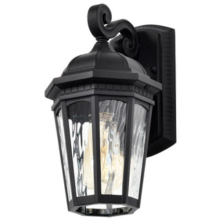 East River One Light Outdoor Wall Lantern in Matte Black
