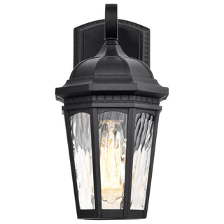 East River One Light Outdoor Wall Lantern in Matte Black