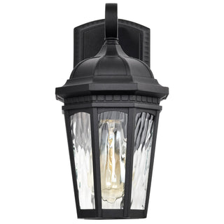 East River One Light Outdoor Wall Lantern in Matte Black