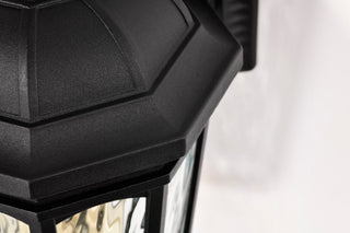 East River One Light Outdoor Wall Lantern in Matte Black