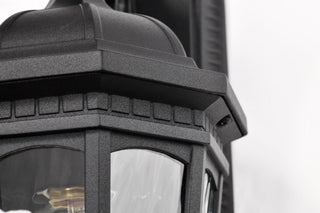 East River One Light Outdoor Wall Lantern in Matte Black