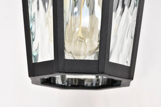 East River One Light Outdoor Wall Lantern in Matte Black