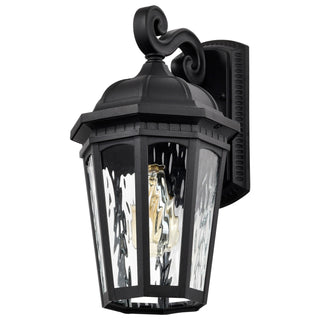 East River One Light Outdoor Wall Lantern in Matte Black