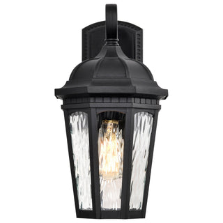East River One Light Outdoor Wall Lantern in Matte Black