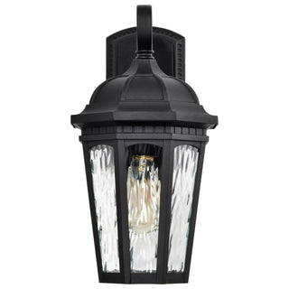 East River One Light Outdoor Wall Lantern in Matte Black