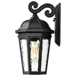 East River One Light Outdoor Wall Lantern in Matte Black