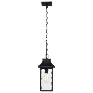 Austen One Light Outdoor Hanging Lantern in Matte Black