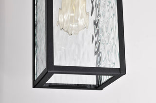 Austen One Light Outdoor Hanging Lantern in Matte Black