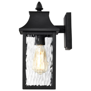 Austen One Light Outdoor Wall Lantern in Matte Black