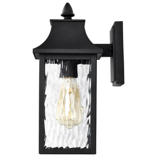 Austen One Light Outdoor Wall Lantern in Matte Black