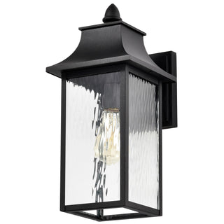 Austen One Light Outdoor Wall Lantern in Matte Black