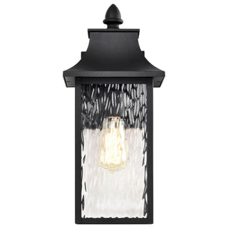 Austen One Light Outdoor Wall Lantern in Matte Black